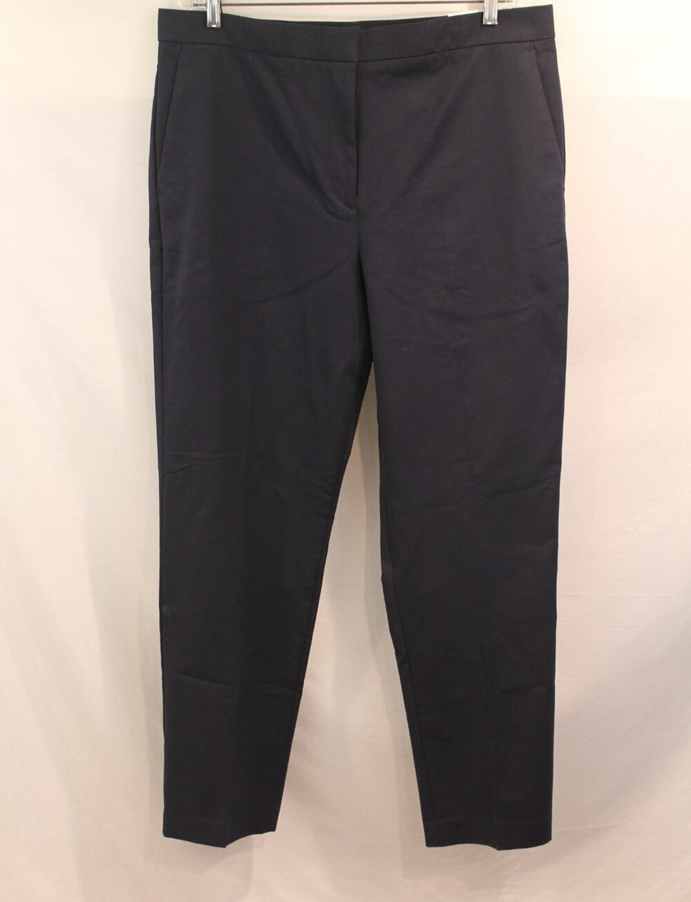 Ann Taylor The Ankle High Rise Pants Womens size 16 Tall Navy Blue Pockets